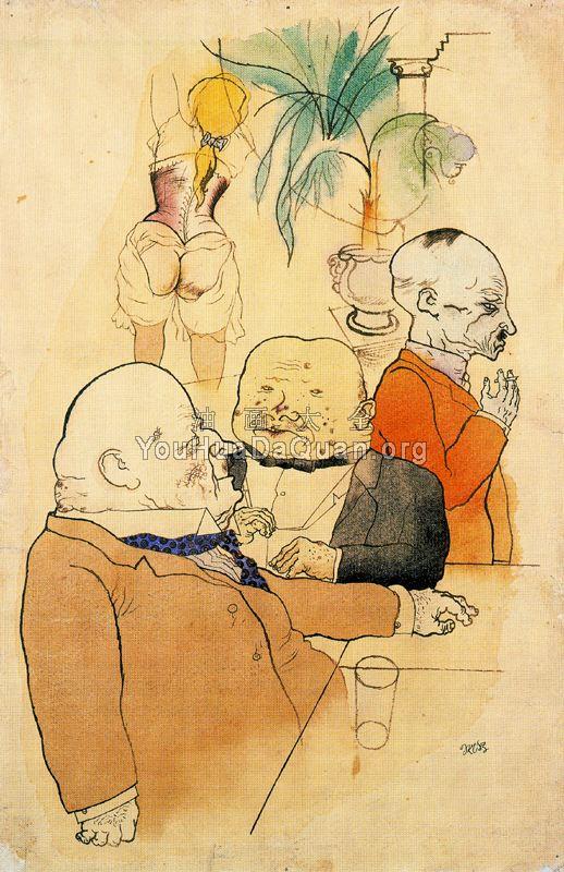 Am Tisch - 乔治·格罗兹